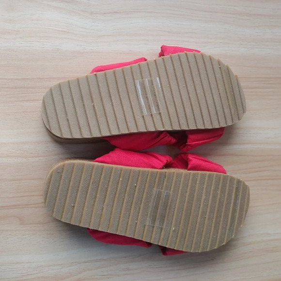 L4l Lust for Life Womens Malia Fabric Open Toe Casual Sandals Red Size 9 NWOB - Picture 3 of 3